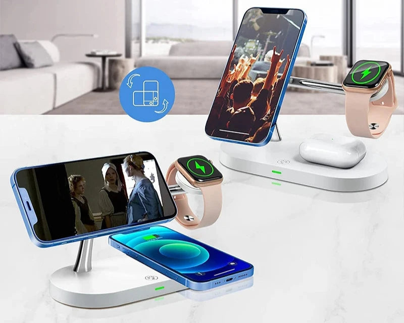 Wireless Charging Station - 3-in-1 Stand for iPhone, Apple Watch, and AirPod