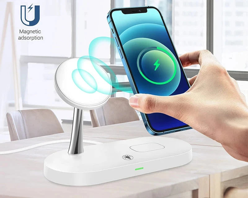 Wireless Charging Station - 3-in-1 Stand for iPhone, Apple Watch, and AirPod